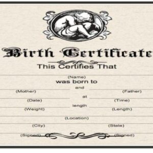 Birth Certificate for sale online